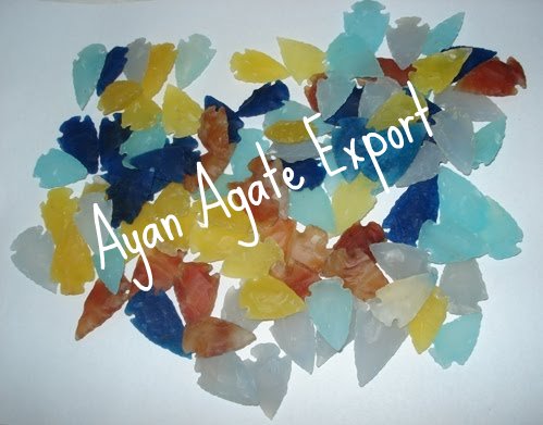 Manufacturers Exporters and Wholesale Suppliers of Agate Dyed Arrowheads khambhat Gujarat